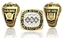 Picture of World Series Champion Ring/Pendant w/Triple Cubic Zirconia Crest - 10K White Gold