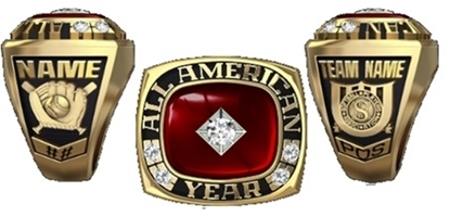 Picture of All American Ring or Pendant w/25pt Cubic Zirconia Tubeset